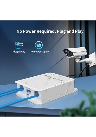 Novacom Nvc-at13fw-a 10/100mbps 1/3 Dış Ortam Poe Repeater 100mt 30w
