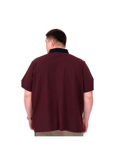 Mode Xl Büyük Beden Erkek T-shirt Polo Yaka Real U25309 Mürdüm Mürdüm