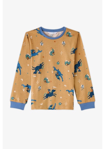 Penti Erkek Çocuk Tiny Friends Adventure Pamuklu Uzun Kollu 2li Pijama Takımı Çok Renkli
