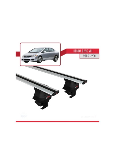 Honda Civic Vııı Sedan 2006-2011 Arası İle Uyumlu Ace-4 Ara Atkı Tavan Barı Gri