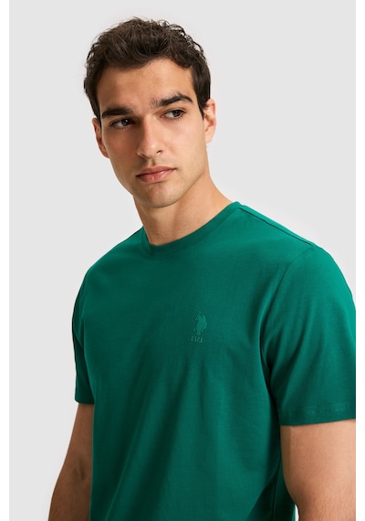 U.s. Polo Assn. Erkek Koyu Yeşil Tişört Basic 50326953-vr079 Koyu Yesıl