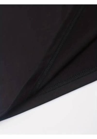 Barlashive Erkek Baskılı Tişört Kısa Kol Bisiklet Yaka Regular Fit Rahat Kalıp T-shirt - Siyah Çok Renkli