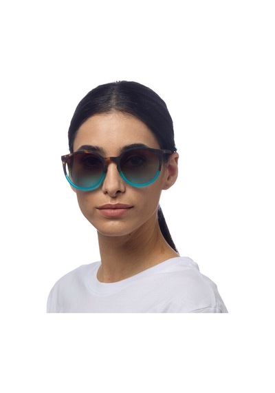 Okkia Berlino Unisex Güneş Gözlüğühavana Mavi Leopar - Mavi
