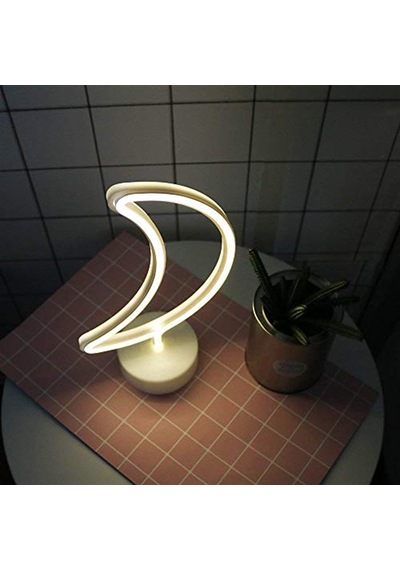 Ay Tasarımlı Neon Led Masa Ve Gece Lambası Sarı
