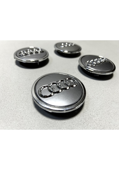 4 X Audi A8 2004-2010 Çelik Jant Göbeği 68mm Takım Gri