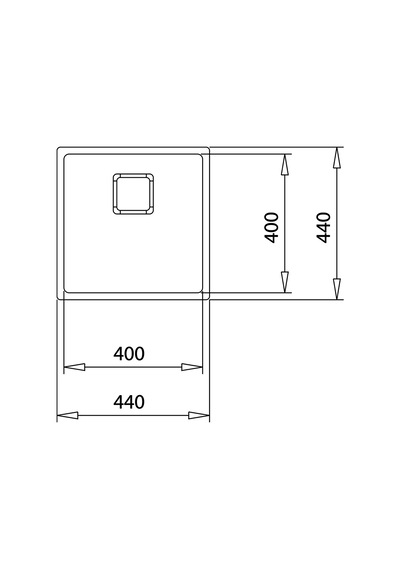 Teka Fle x linea Rs15 2B 40.40 Tek Hazneli Tezgahüstü/Tezgahasıfır (Flush) Tezgahaltı Paslanmaz Çelik Eviye - 115000014