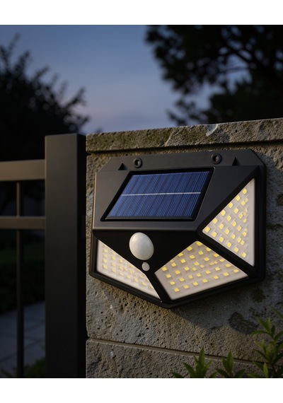 Güneş Enerjili Hareket Sensörlü Led Duvar Lambası Uczzy100solarlamba-5 Diğer