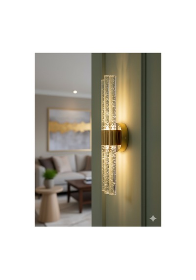 Bubbleflux Trio Large 51 Cm Modern Tasarım Led Aplik - Duvar Lambası - Gold - Elektrikli - Rgb Kumandalı Beyaz