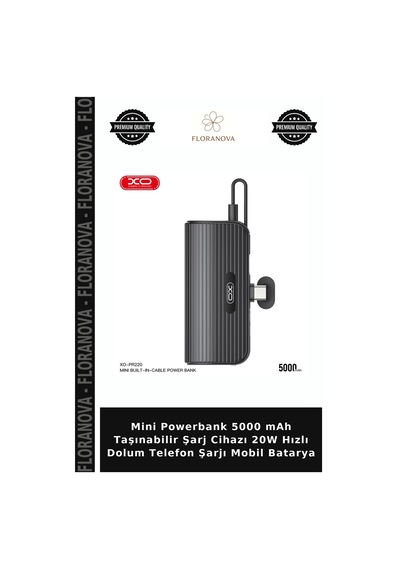 Mini Powerbank 5000 Mah Taşınabilir Şarj Cihazı 20w Hızlı Dolum Telefon Şarjı Mobil Batarya Çok Renkli