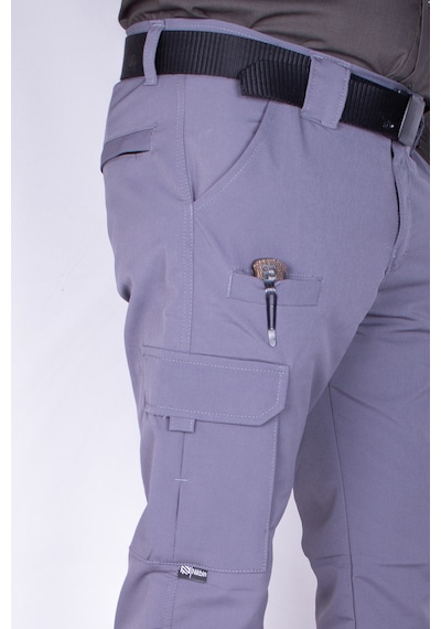 Nikbin Tactical Outdoor Taktik Pantolon Kargo Cep Likrali Yazlık -gri Renk Gri
