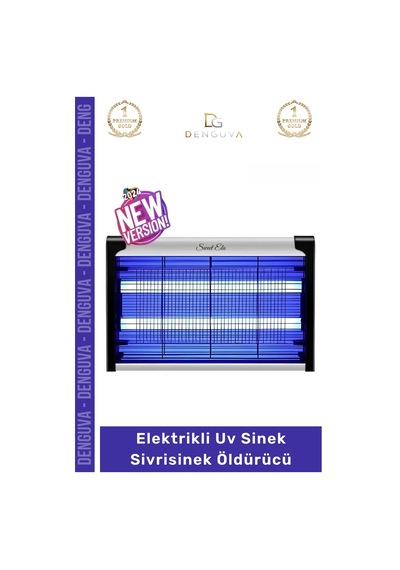 Sivrisineköldürücü 37x25 Cm 6w 2000v Çift Floresan Mor Işık Etkili Güçlü Yazlık Balkon Kafe Lokanta