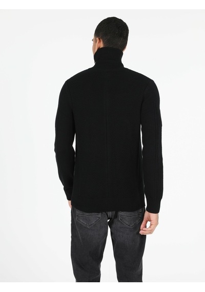 Colin's Slim Fit Erkek Siyah Hırka CL1051630_Q1.V2_BLK