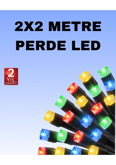 Noel Ve Parti Dekorasyonu İçin 2x2 Led Perde Işık 8 Fonksiyonlu 52387464
