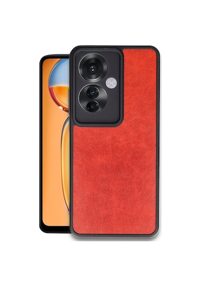 Newface - 319 - Oppo Reno 11f Kılıf Aras Deri Kapak - Csmo-tex - - Kırmızı
