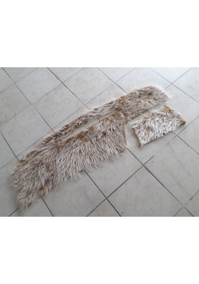 Tempra Tipo Uyumlu Torpido Örtüsü Peluş Kumaş Beyaz - Mavi