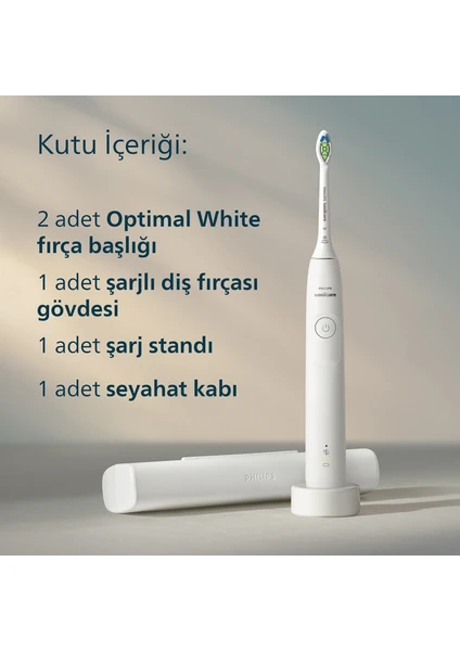 Philips Sonicare 5300 Serisi Şarjlı Diş Fırçası, 21 Gün Şarj, 7 Kat Plak Temizliği, Basınç Sensörü, 2 Mod, Seyahat Kabı, 2 Başlık, Beyaz, Hx7108/03 Philips Sonicare 5300 Serisi Şarjlı Diş Fırçası, 21 Gün Şarj, 7 Kat Plak Temizliği, Basınç Sensörü, 2 Mod, Seyahat Kabı, 2 Başlık, Beyaz, Hx7108/03