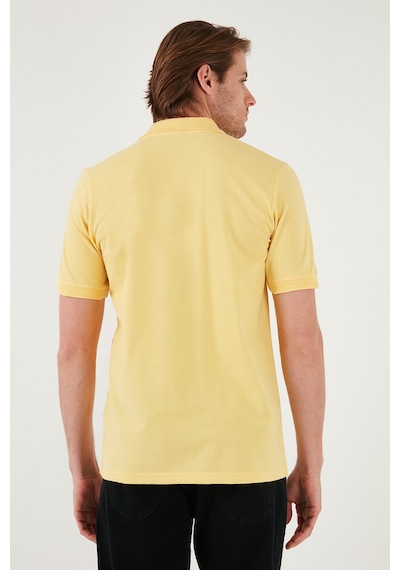 Buratti Pamuklu Regular Fit Yarım Fermuarlı Erkek Polo Yaka T Shirt 5901029 Sari