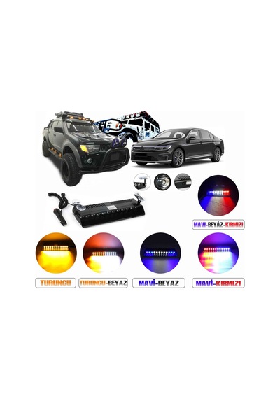 Off Road / Polis Çakar Modül Vantuzlu S12 Mercekli