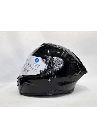 Mt Thunder 4sv R Pure Parlak Siyah Şefaf Vizörlü Kask - Iç Güneş Vizörlü Sİyah