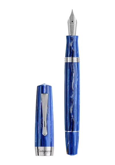 Montegrappa Elmo 02 Ventorum Aquilo Dolma Kalem - F Uç Ise2r2ab 1 Mavi