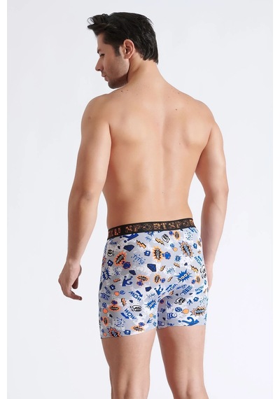 Hepsine Rakip 5li Erkek Boxer Desenli Likralı Pamuklu İç Çamaşırı KARIŞIK