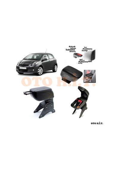 Toyota Yaris 06-12 Uyumlu Kol Dayama Ve Kolçak Sürgülü Bardaklıkl