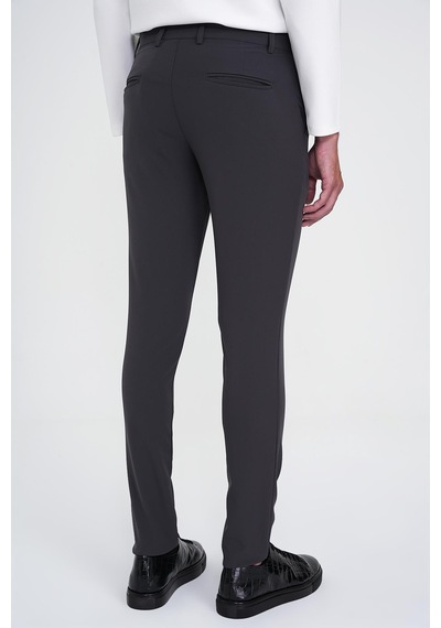 Efor Slim Fit Yan Cepli Düz Esnek Casual Antrasit Pantolon P 1144 Antrasit