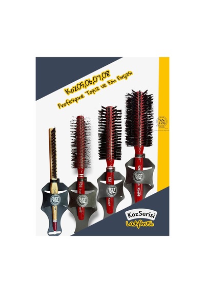 Koz05 Ladybrush Topuz Fırçası & Koz06 Koz07 Koz08 Fön Fırçası