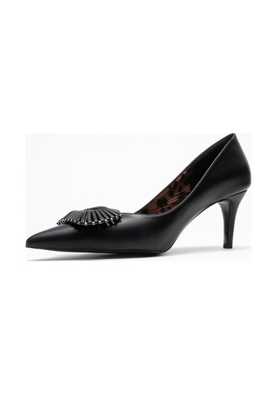 Luvishoes Luvi Shoes Great Siyah-siyah Desenli Tokalı Kadın Topuklu Ayakkabı Leopar - Siyah Luvishoes Luvi Shoes Great Siyah-siyah Desenli Tokalı Kadın Topuklu Ayakkabı Leopar - Siyah
