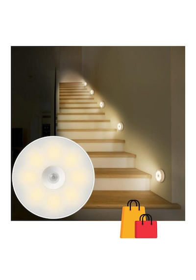 Cata Ct-5180 Sensörlü Mıknatıslı 3 Adet Led Yeni Tasarım Armatür Beyaz