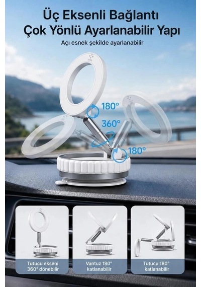 Özel Üretim Torima Telefon Tutucu Jx056 Beyaz Araç Aksesuarı Pratik Aparat Mini Stant