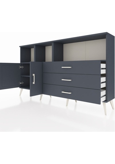Arges Konsol 5 Raflı 3 Çekmeceli 2 Kapaklı 176x30x99 Antrasit-antrasit Antrasit - Antrasit Arges Konsol 5 Raflı 3 Çekmeceli 2 Kapaklı 176x30x99 Antrasit-antrasit Antrasit - Antrasit