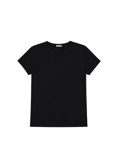 Vadon 1003 Kadın Pamuklu Slim Fit Bisiklet Yaka Yumuşak Dokulu Basic T-shirt Siyah