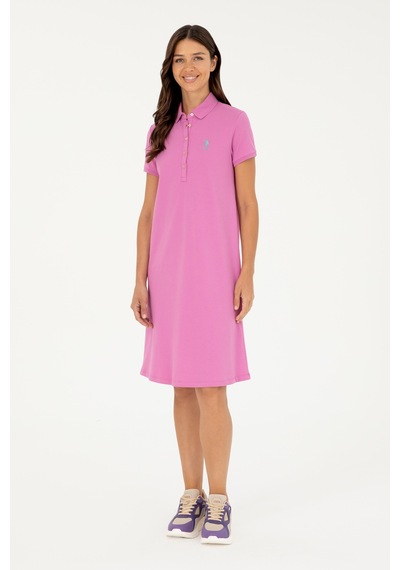 U.S. Polo Assn. Kadın Pembe Polo Yaka Mini Boy Örme Elbise 50280038-VR037 U.S. Polo Assn. Kadın Pembe Polo Yaka Mini Boy Örme Elbise 50280038-VR037