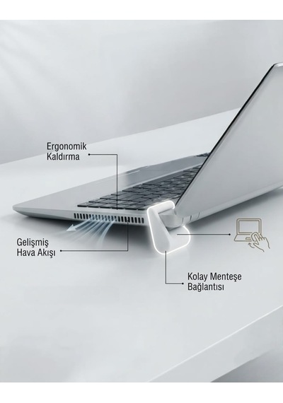 Ergonomik Laptop Yükseltici Menteşe 2 Parça