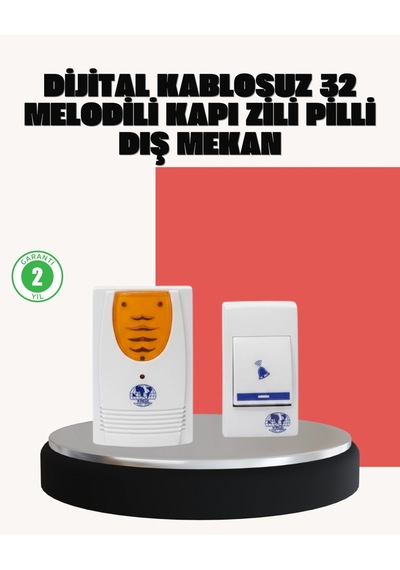 Mey İthalat Wireless Kapı Zili Pratik Ve Zahmetsiz Günlük Kullanım