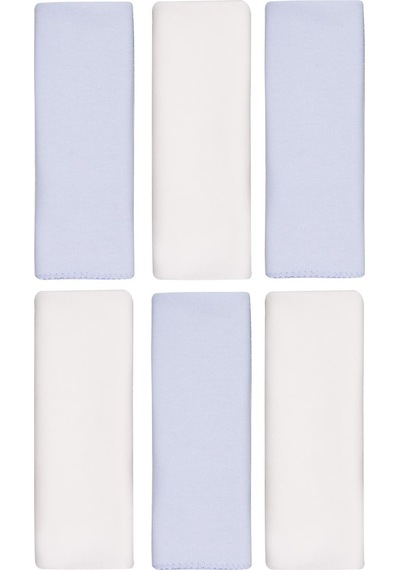 Civil Baby 6lı Düz 29x29 CM Ağız Bezi Ve Mendili - Ekru Standart Ekru-mavi