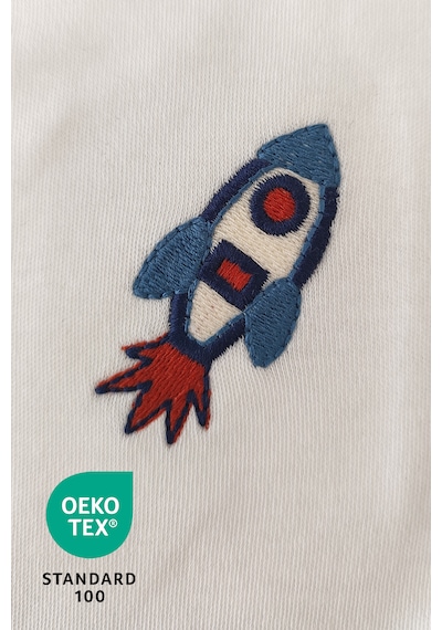 Luppinos Space 3lü %100 Pamuk Nakışlı Bebek Body Set Çok Renkli
