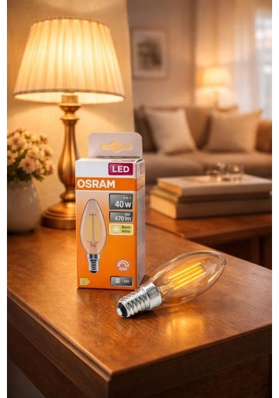 Osram 4w 40w E14 Rustik Dim Led Mum Ampul 2700k - Sarı Işık