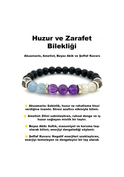 Doğal Taş Çakra Bileklik Mistik Denge Ve Elementsel Tarz Çok Renkli