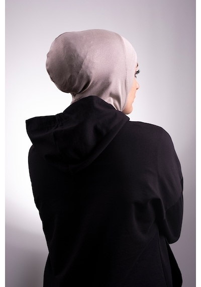 Hürrem Bone Bej Pratik Hazır Geçmeli Bone Viskon Kumaş Hijab Spor 2106_12 Bej