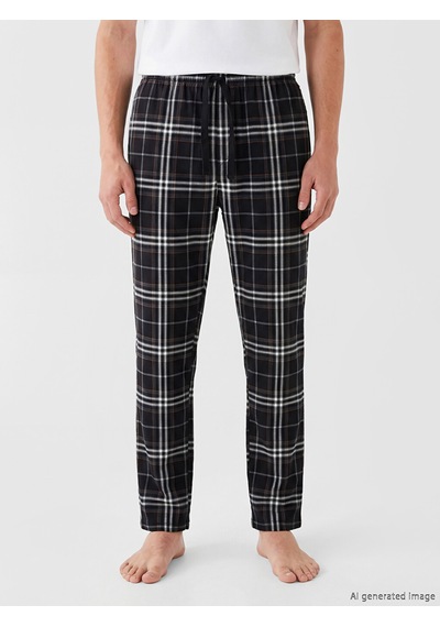 Lc Waikiki Lc Waıkıkı Siyah Standart Kalıp Ekose Erkek Pijama Altı
