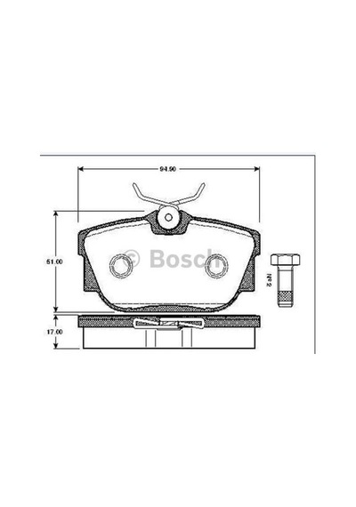 BOSCH 986494051 Fren Balatası Arka Fişli Sharan 95- Transporter T4 90-03 / Alhambra 96- / Galaxy 00-