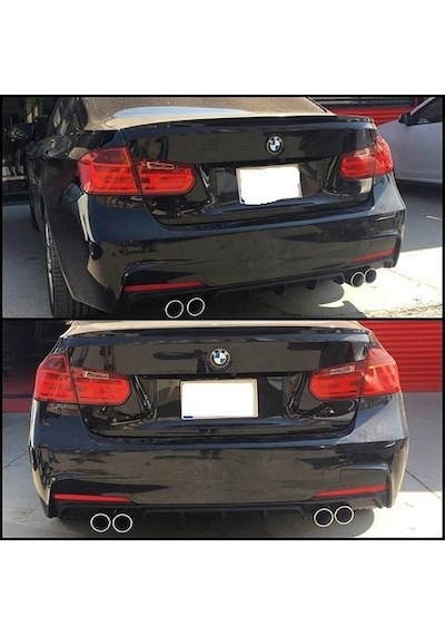 Bmw F30 Arka Tampon Difüzörü 4 Çıkış Pianoblack