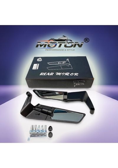 H2 Model Katlanır Yarasa Motosiklet Gidon Ayna Takımı Büyük Model