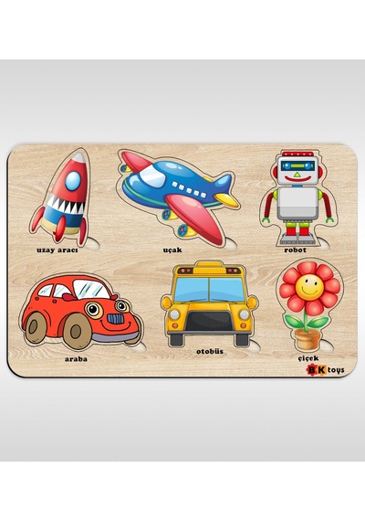 Bk Toys Çocuklar İçin Ahşap Figürlü Eğitici-öğretici Yapboz Puzzle-7