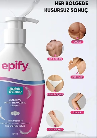 Organik İçerikli Tüy Dökücü Krem - Hassas Bölgeler İçin Doğal Bakım 250ml