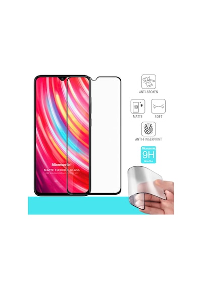 Microsonic Xiaomi Redmi Note 8 Pro Seramik Matte Flexible Ekran Koruyucu Siyah
