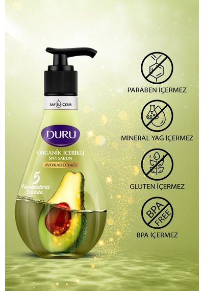 Organik Içerikli Avokado Sıvı Sabun 3x500ml