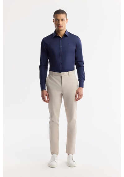 Avva Erkek Bej Klasik Bel Pamuklu Slim Fit Chino Pantolon A51y3078